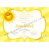 My Little Sunshine Gender Reveal Baby Shower Invitation,(04bbg)